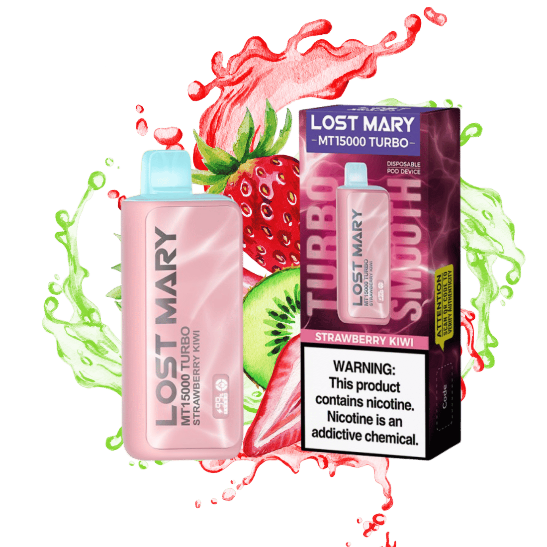 Lost Mary MT15000 Turbo Strawberry Kiwi - $15.99 Lost Mary MT15000 Turbo Strawberry Kiwi - $15.99