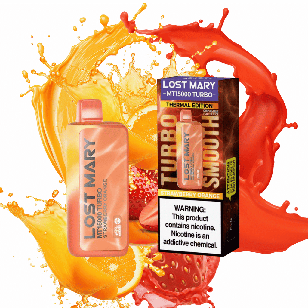 Lost Mary MT15000 Turbo Strawberry Orange - $15.99 Lost Mary MT15000 Turbo Strawberry Orange - $15.99