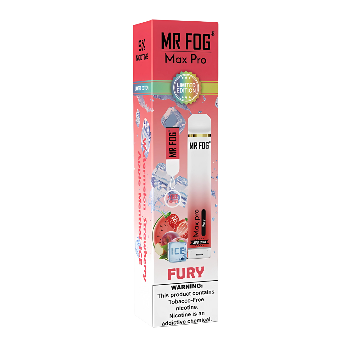 Mr Fog Nasty Tropic Flavor Mr Fog Max Pro 2000 Puffs | 5% Nicotine Mr Fog Nasty Tropic Flavor Mr Fog Max Pro 2000 Puffs | 5% Nicotine