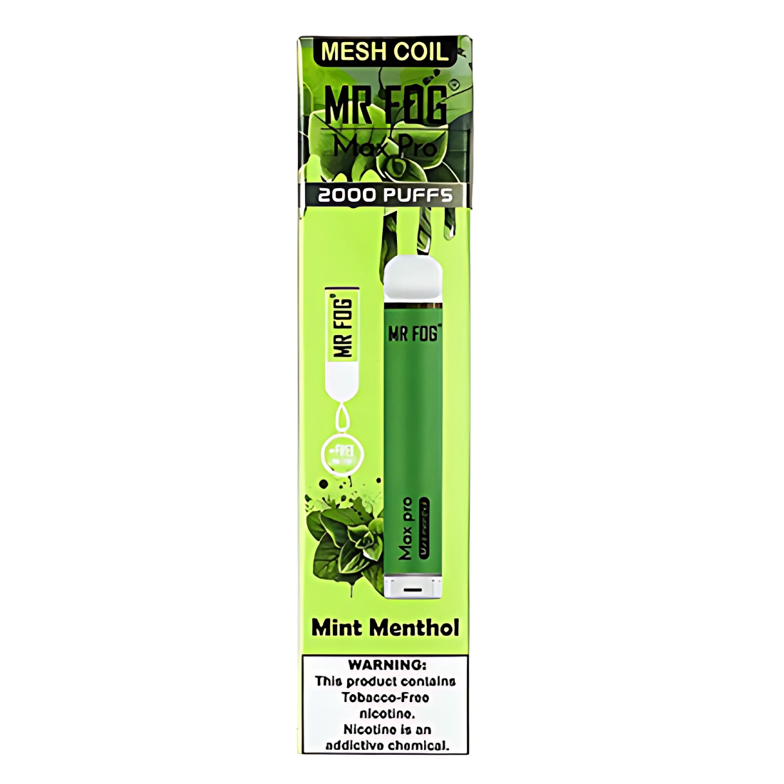 Mr Fog Max Pro 2000 Puffs | 5% Nicotine | $12.88 Mr Fog Max Pro 2000 Puffs | 5% Nicotine | $12.88