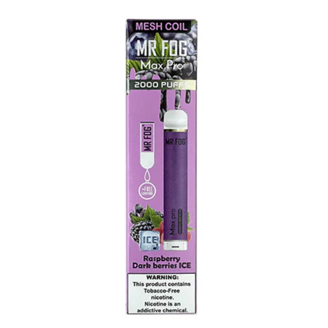 Mr Fog Max Pro 2000 Puffs | 5% Nicotine | $12.88 Mr Fog Max Pro 2000 Puffs | 5% Nicotine | $12.88