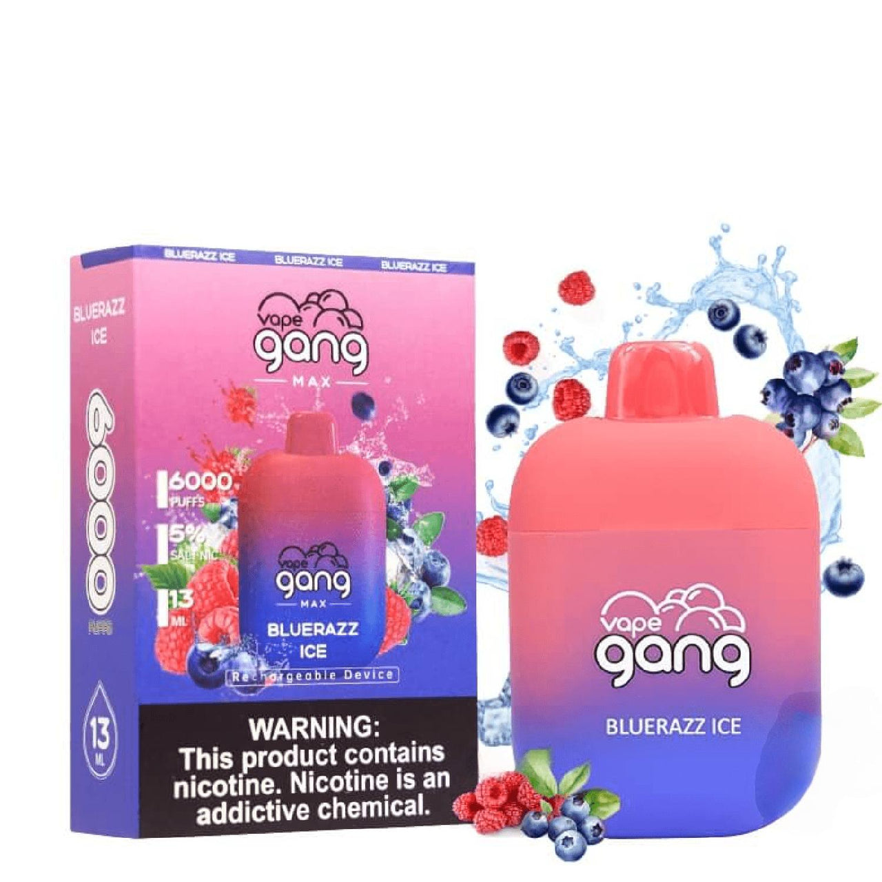 Vape Gang Max Bluerazz Ice 6000 Puffs | $6.00| Twelve Tribes Vape Gang Max Bluerazz Ice 6000 Puffs | $6.00| Twelve Tribes