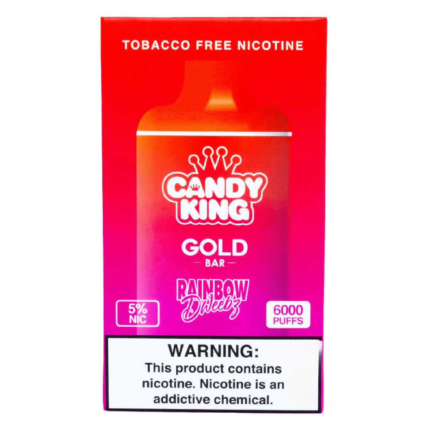 Candy King Gold Bar 6000 Puffs Disposable Vape 12.99