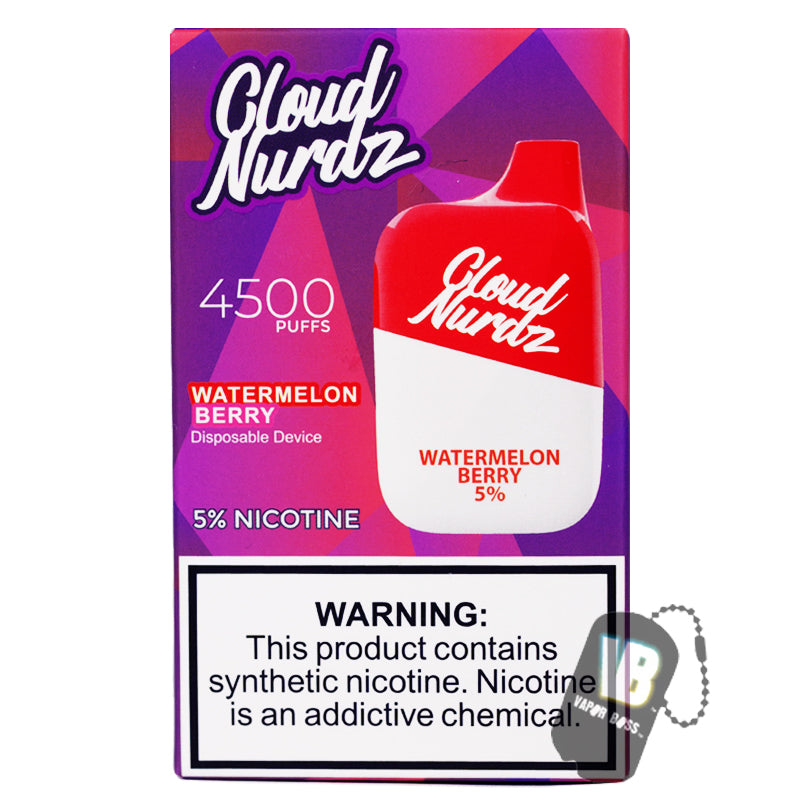 Cloud Nurdz Rechargeable Disposable Ecigs 4500 Puffs 2.5% Nicotine