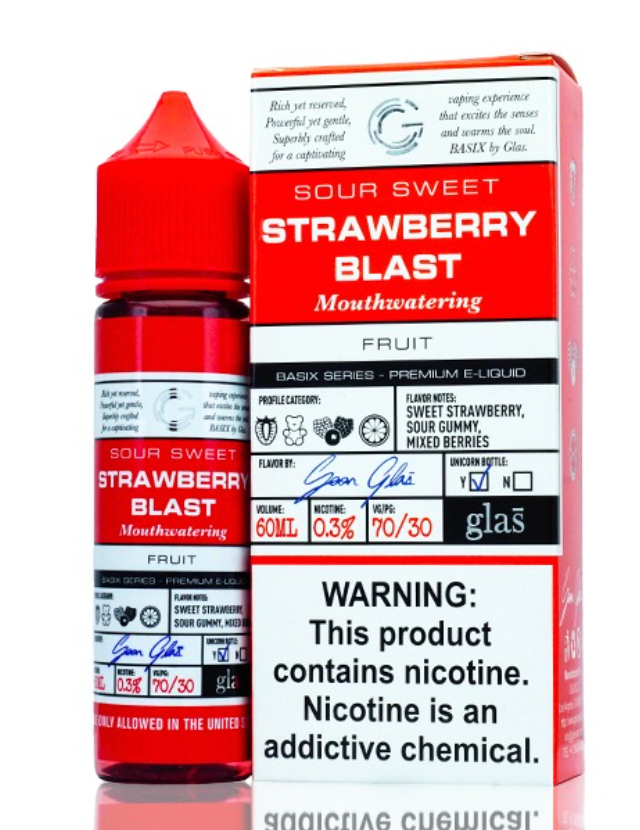Strawberry Blast Basix Glas E-liquid | $12.50