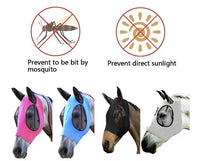 Thumbnail for Nobel Steed Pink Horse fly mask With Ear