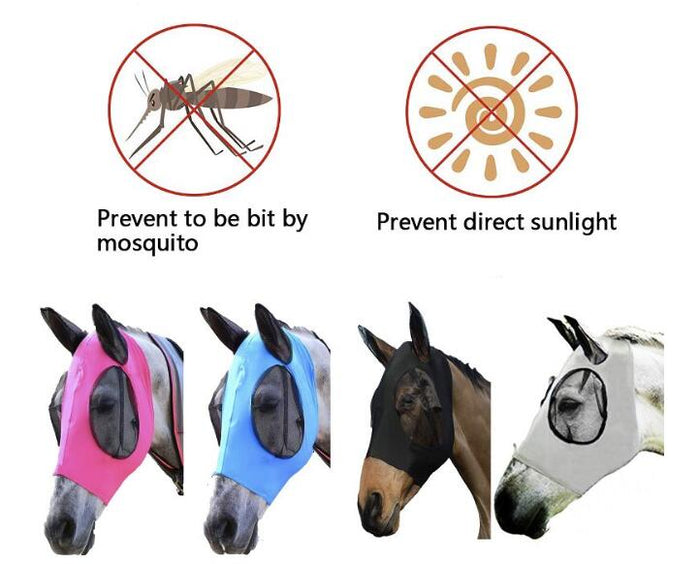Nobel Steed Pink Horse fly mask With Ear
