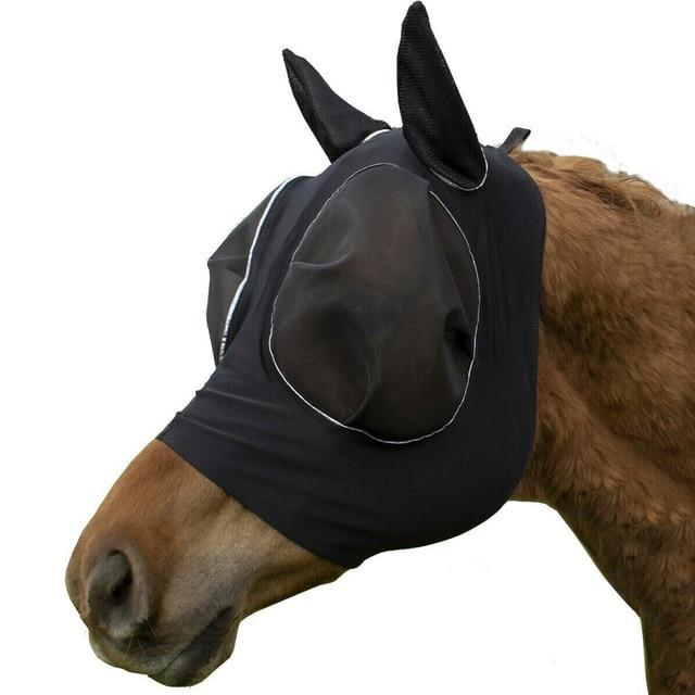 Nobel Steed Black Horse Fly Mask With Ear