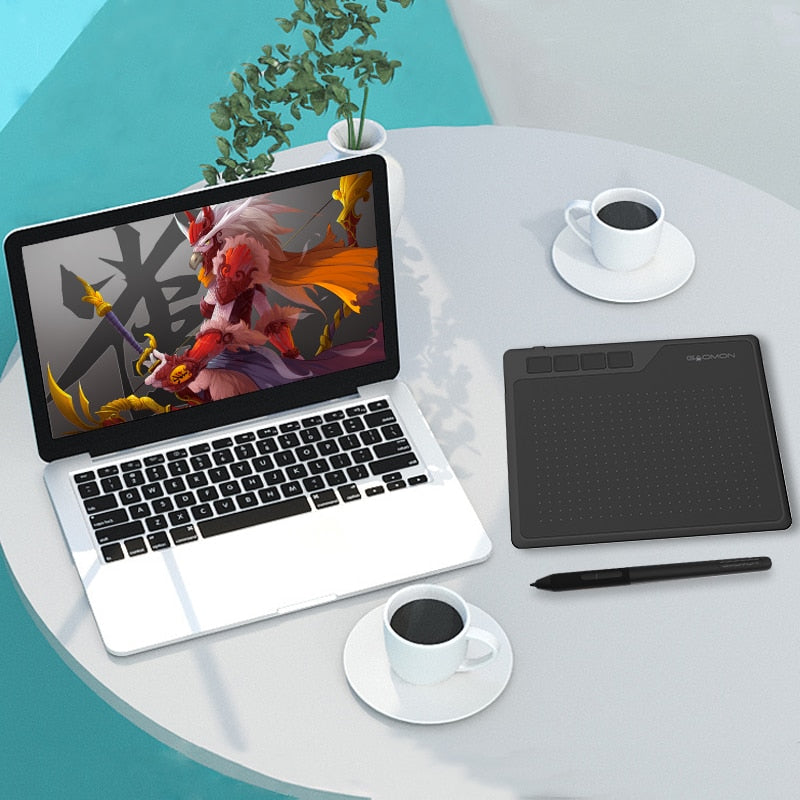 GAOMON S620 6.5 x 4 Inches 8192 Level Battery-Free Pen Support Android Windows Mac Digital Graphic Tablet for Drawing & Game OSU
