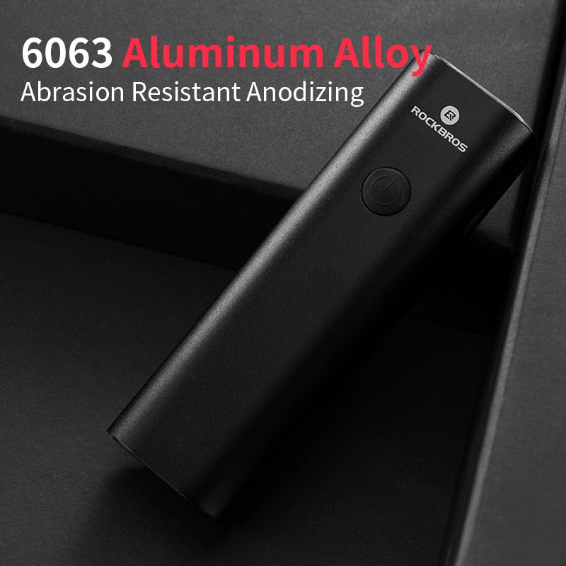 ROCKBROS Bike Light Rainproof USB Rechargeable LED 2000mAh MTB Front Lamp Headlight Aluminum Ultralight Flashlight Bicycle Light
