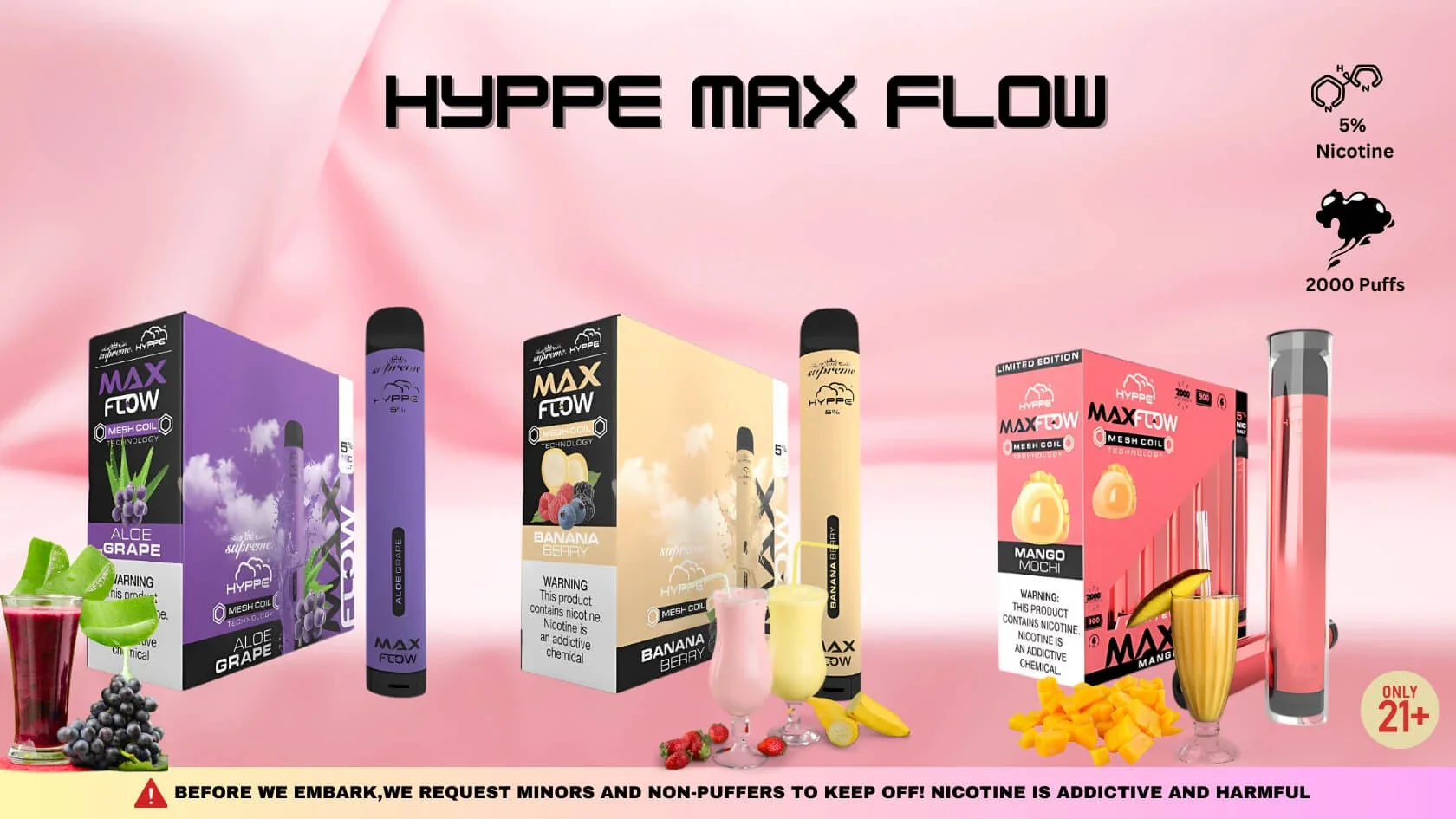 Hyppe Max Flow Flavors