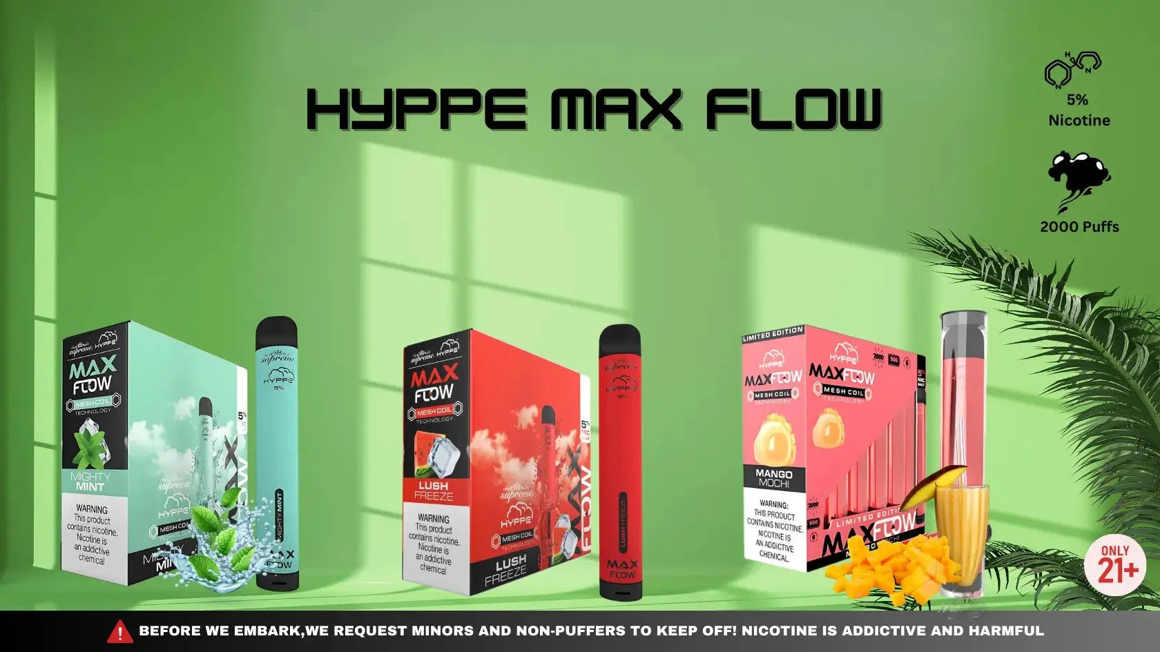 Hyppe Max Flow Flavors