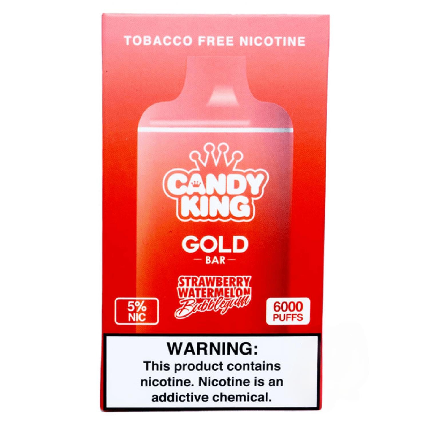 Candy King Gold Bar Strawberry Watermelon Bubblegum